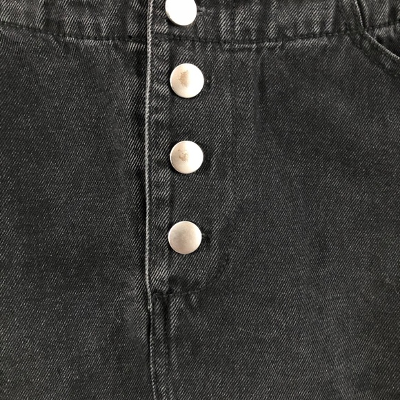 Forever 21 Black Denim Skirt w/Buttons - Picture 4 of 4
